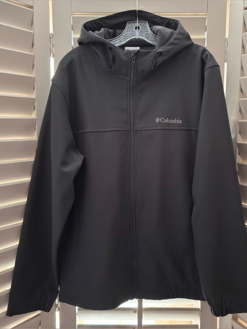 Columbia Men's Hooded Softshell Rain Jacket Gray Size L